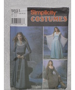 Simplicity Pattern 9891 Medieval Maiden Costumes Sizes 6 8 10 12 Uncut Vintage - $9.95