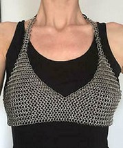 Chainmail Butted Halter medieval punk goth lingerie cosplay festival - £51.18 GBP