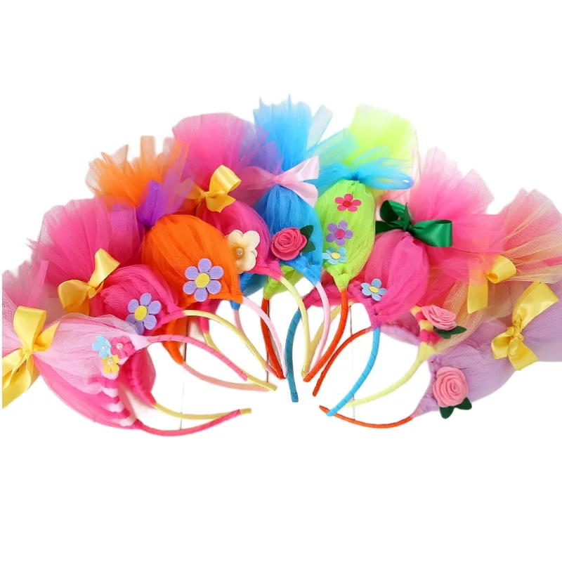 Trolls Troll Doll Girl Cartoon Hairband Kawaii Cute Hairband Halloween Creative - £11.58 GBP