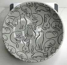 Signature Cat Pet Bowl Plate Food Dish Plate Adorable Gray 6” New - $19.75