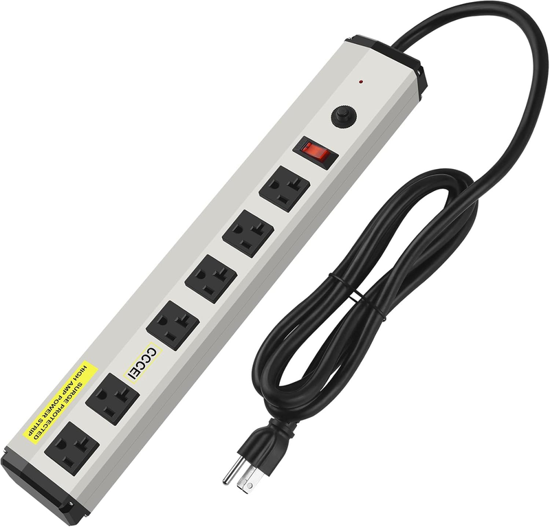 Heavy Duty Power Strip Surge Protector 20 Amp, High Amp Industrial Shop G - $74.24