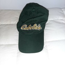 Cabela&#39;s Green Embroidered Baseball Cap Hat Adjustable Dad Camping Fishing  - £5.20 GBP