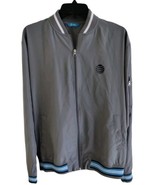 AT&amp;T Employee Uniform Pullover Full Zip Side Pocket Jacket Large Grey Bl... - $60.91 CAD