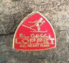 Reino Keski-Salmi Ski BC Heart Fund Loppet Travel Souvenir Vintage Lapel... - £7.82 GBP