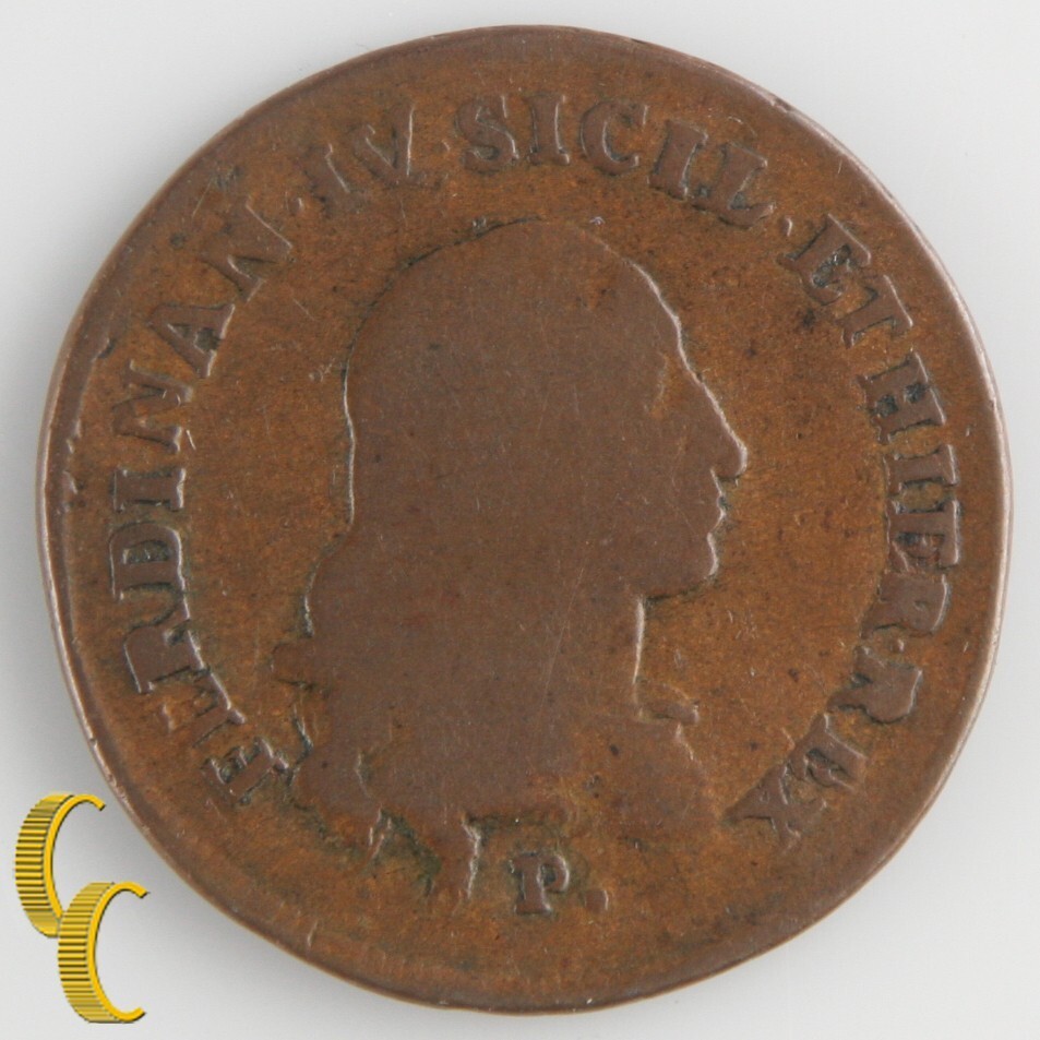 1789 P CC Italian States, Naples &amp; Sicily 3 Tornesi (Fine Ferdinand KM#206 - $65.11