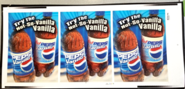Pepsi Vanilla Art Work Diet No So Vanilla Bottle Preproduction Advertising Large - £14.90 GBP