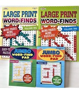 NEW Lot 4 Large Print Word Search Find Jumbo Pad Puzzle Books 80-87 Puzz... - $18.76