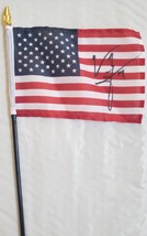 Motley Crue singer Vince Neil signed US Flag 40 Stated 6 x 4  - £59.91 GBP