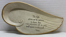 Giftcraft Wing Candle Plate With Cicero Quote - $9.99