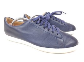 Cole Haan Grand Os Crosscourt II Men&#39;s 8 M Shoes Navy Blue Leather Casual - £30.45 GBP