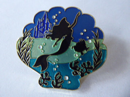 Disney Trading Pins Little Mermaid Ariel &amp; Flounder Silhouette - £14.65 GBP