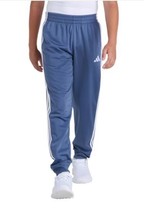 Adidas Boys Girls Jogger Blue White Pants Tricot Pockets Active 3-Stripe... - $802.15 MXN