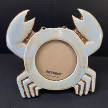 PIER 1 Imports Ceramic Photo Picture Frame Crab Shaped Nautical Sea Life - £14.32 GBP