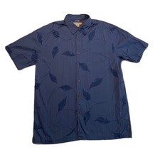 Quiksilver Comfort Fit Short Sleeve Button Up Shirt Blue Floral Mens XL ... - $21.29