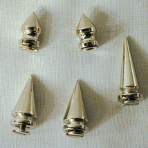 12 SM METAL screw on SPIKES leather jacket spike 14MM jewely design craft item - £3.74 GBP