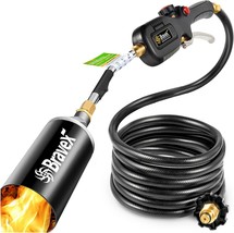 Weed Torch Flamethrower With Turbo Trigger Push Button Igniter, High Output - £58.99 GBP