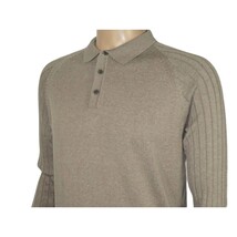 Men's Sweater Knit By BRANGO Turkey Polo Neck Cotton Blend 21228 Dark Beige image 8