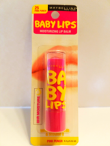 New Maybelline Baby Lips Moisturizing Lip Balm 25 Pink Punch 0.15 Oz Glo... - £1.57 GBP