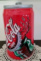 Coca Cola Brand ~ Vintage ~ 1999 ~ Ceramic Cookie Jar ~ 6.5&quot; Dia x 10.5&quot; Tall - £47.69 GBP