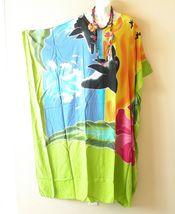 KD441 Dolphin Batik hand Painted Batwing Kaftan Dolman Women Abaya Dress... - $29.90