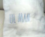 Rae Dunn Baby Boy Blanket LIL MAN White Blue embroidery lightweight soft... - $28.06