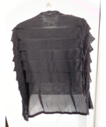 KURO ORIGINALS Vintage Black Lace Layered Button Down Blouse Top sz 36 S... - £31.48 GBP