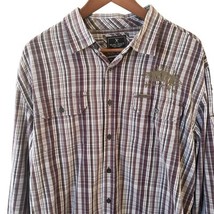Marc Ecko Men Shirt Button Down XL Short Sleeve Grunge Skater Y2K Design... - $24.99