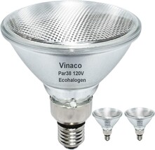 Vinaco PAR38 80W Flood Light Bulbs, 2 Pack High Output PAR38 Halogen Flo... - €17,17 EUR