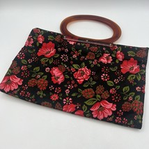 Ladys Pride Folding Tote Bag Purse 1x12.5x15.25&quot; Mid Century Modern Flor... - $18.99