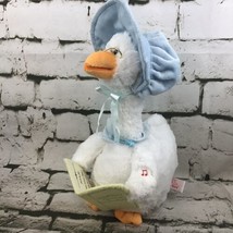 New Cuddle Barn Storytelling Talking Mother Goose Animated Plush Toy Blue 14&quot; - £23.64 GBP