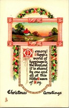Vtg Postcard Tuck&#39;s Christmas Series 5640 Christmas Greetings Embossed Unused - £4.91 GBP