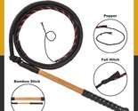 Paracord Stock Whip Australian 7ft nylon Whips with 18 inches wood handle - £33.26 GBP
