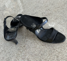 Ferragamo Black Leather Strappy Sandals (7M) - $70.13