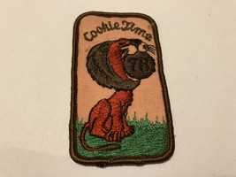 VTG GSA COOKIE TIME 1978 EMBROIDERED PATCH GIRL SCOUTS LION  - £7.77 GBP