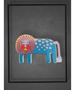 Laurel Burch Leonardo  Pin Brooch Gold Tone Cloisonné Jewelry Vintage 1980s - $1,291.96 MXN