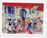 LeRoy Neiman Postcard Chez Francis Has Bowles Sorokko Galleries Sticker  - $21.78
