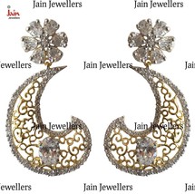 Ethnic Style New Drop Earrings CZ Gems Women Ear Artificial Fashion Jewe... - £101.56 GBP