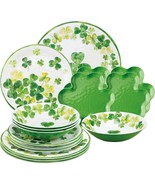 16-Piece Shamrocks Design  Melamine Dinnerware Set - Service for 4 - $79.01