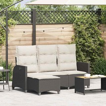  Reclining Garden Sofa Black PE Rattan - €400,02 EUR