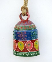 Vintage Swiss Cow Bell Metal Decorative Emboss Hand Painted Farm Animal BELL553 - £61.36 GBP
