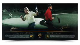 Tiger Woods / Jack Nicklaus Autographed &quot;Masterful&quot; 36&quot; x 18&quot; Photograph UDA - £2,849.31 GBP
