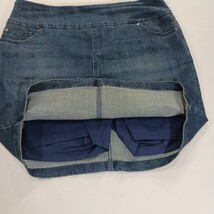 S.C. & Co. Denim Skort Women’s Size Large Blue Pull-On Stretch Mini Denim Skirt image 14