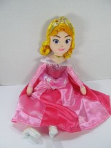 Disney TY Sparkle Princess  Aurora  16 In Pink Dress Plush Doll - £8.89 GBP