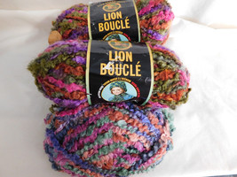 Lion Brand Lion Boucle Tutti Fruiti lot of 5 Dye lot 31676 - $25.99