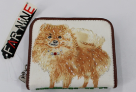 FAR NINE CLUTCH WALLET ZIP SNAP SMALL DOGS SPANIEL BEADED JEWELED POMERA... - £7.64 GBP