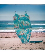 California Waves Tankini Set-Top Sz Med, Bikini Bottom Sz Sm Multicolor ... - £7.42 GBP