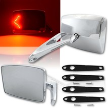 Chrome Rear View Glass LED Mirror Pair for 66-77 Ford Bronco &amp; 67-79 Truck  - $143.95