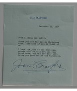 JOAN CRAWFORD SIGNED LETTER - Dec. 1974, Mommie Dearest  w/coa - $479.00