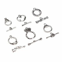 Jewelry Toggle Clasps Antiqued Silver Bracelet Necklace T Clasps 6 Sets ... - $4.81