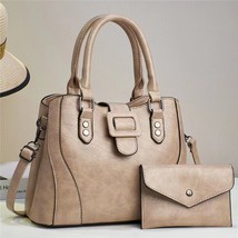 Fashion Bag Commuter Retro Leather Large Capacity Two-Piece Shoulder Crossbody H - £34.45 GBP